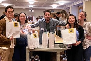 people packing passover bags