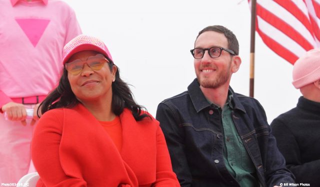 San Francisco Mayor London Breed and California State Senator Scott Wiener attend the 2024 Pink Triangle Ceremony on Twin Peaks. Photo by Bill Wilson. 