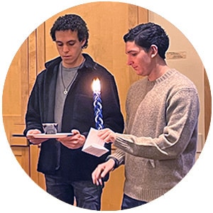 young adults participating in religious learning