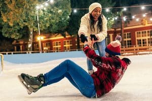 people ice skating